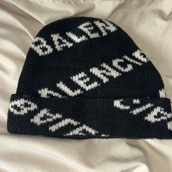 Balenciaga | Accessories | Balenciaga All Over Logo Beanie Black